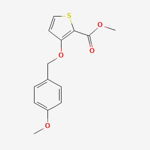 molecular formula C14H14O4S B2914740 Methyl 3-[(4-methoxybenzyl)oxy]-2-thiophenecarboxylate CAS No. 339098-23-6