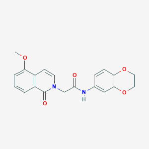 N-(2,3-dihydro-1,4-benzodioxin-6-yl)-2-(5-methoxy-1-oxoisoquinolin-2-yl)acetamide