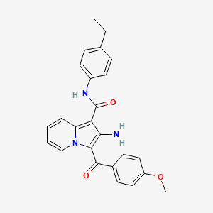 2-amino-N-(4-ethylphenyl)-3-(4-methoxybenzoyl)indolizine-1-carboxamide