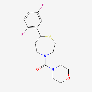 molecular formula C16H20F2N2O2S B2914749 (7-(2,5-Difluorophenyl)-1,4-thiazepan-4-yl)(morpholino)methanone CAS No. 1706222-71-0