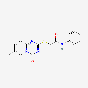 2-(7-methyl-4-oxopyrido[1,2-a][1,3,5]triazin-2-yl)sulfanyl-N-phenylacetamide