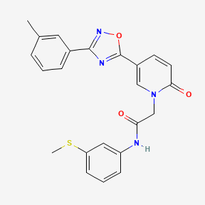 2-{5-[3-(3-methylphenyl)-1,2,4-oxadiazol-5-yl]-2-oxopyridin-1(2H)-yl}-N-[3-(methylsulfanyl)phenyl]acetamide