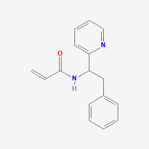 molecular formula C16H16N2O B2914755 N-(2-Phenyl-1-pyridin-2-ylethyl)prop-2-enamide CAS No. 2361657-16-9