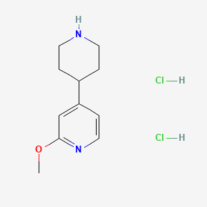 molecular formula C11H18Cl2N2O B2914760 2-Methoxy-4-(piperidin-4-yl)pyridine dihydrochloride CAS No. 1137950-54-9
