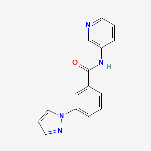 molecular formula C15H12N4O B2914773 3-Pyrazol-1-yl-N-pyridin-3-ylbenzamide CAS No. 2309557-38-6
