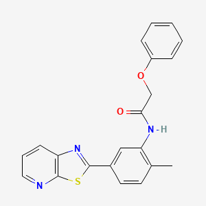 molecular formula C21H17N3O2S B2914777 N-(2-methyl-5-(thiazolo[5,4-b]pyridin-2-yl)phenyl)-2-phenoxyacetamide CAS No. 863593-99-1