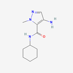 molecular formula C11H18N4O B2914779 4-Amino-N-cyclohexyl-1-methyl-1H-pyrazole-5-carboxamide CAS No. 1537487-13-0