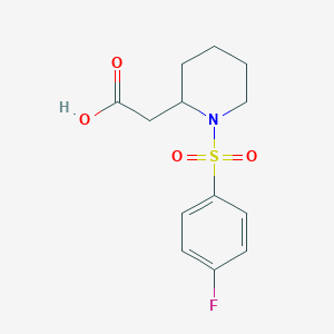 2-(1-((4-Fluorophenyl)sulfonyl)piperidin-2-yl)acetic acid