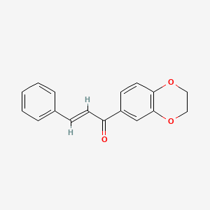 molecular formula C17H14O3 B2914784 (2E)-1-(2,3-dihydro-1,4-benzodioxin-6-yl)-3-phenylprop-2-en-1-one CAS No. 343609-17-6
