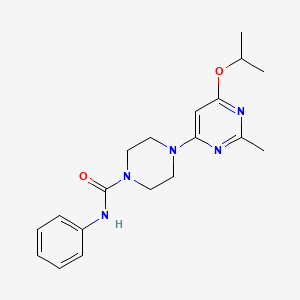 molecular formula C19H25N5O2 B2914790 4-(6-异丙氧基-2-甲基嘧啶-4-基)-N-苯基哌嗪-1-甲酰胺 CAS No. 946325-08-2