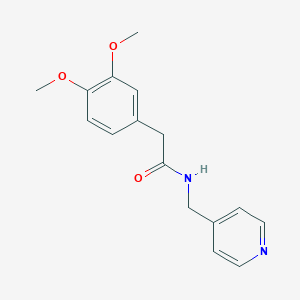 molecular formula C16H18N2O3 B291480 2-(3,4-dimethoxyphenyl)-N-(pyridin-4-ylmethyl)acetamide 