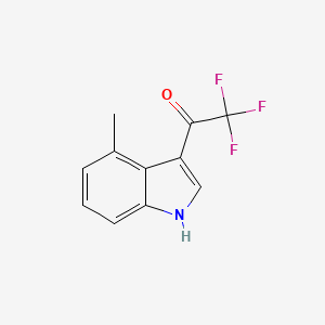 molecular formula C11H8F3NO B2914807 2,2,2-三氟-1-(4-甲基-1H-吲哚-3-基)乙酮 CAS No. 79878-01-6