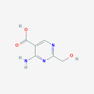molecular formula C6H7N3O3 B2914812 4-Amino-2-(hydroxymethyl)pyrimidine-5-carboxylic acid CAS No. 1215980-16-7