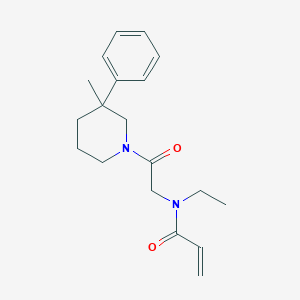 N-Ethyl-N-[2-(3-methyl-3-phenylpiperidin-1-yl)-2-oxoethyl]prop-2-enamide