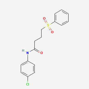 molecular formula C16H16ClNO3S B2914824 N-(4-氯苯基)-4-(苯磺酰基)丁酰胺 CAS No. 923087-54-1