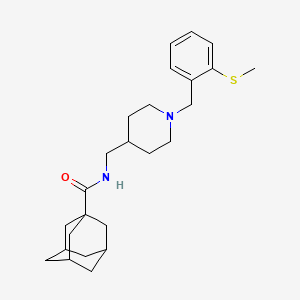 N-[(1-{[2-(methylsulfanyl)phenyl]methyl}piperidin-4-yl)methyl]adamantane-1-carboxamide