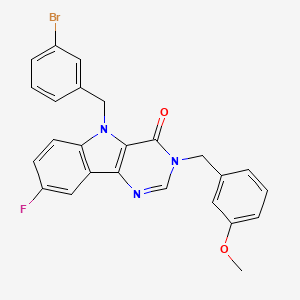 5-(3-bromobenzyl)-8-fluoro-3-(3-methoxybenzyl)-3H-pyrimido[5,4-b]indol-4(5H)-one