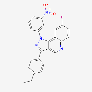 molecular formula C24H17FN4O2 B2914839 3-(4-ethylphenyl)-8-fluoro-1-(3-nitrophenyl)-1H-pyrazolo[4,3-c]quinoline CAS No. 901268-36-8