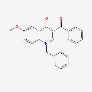 molecular formula C24H19NO3 B2914842 3-苯甲酰基-1-苄基-6-甲氧基喹啉-4(1H)-酮 CAS No. 904450-44-8