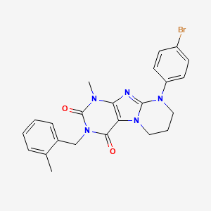 9-(4-bromophenyl)-1-methyl-3-(2-methylbenzyl)-6,7,8,9-tetrahydropyrimido[2,1-f]purine-2,4(1H,3H)-dione