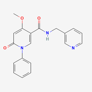 molecular formula C19H17N3O3 B2914855 4-methoxy-6-oxo-1-phenyl-N-(pyridin-3-ylmethyl)-1,6-dihydropyridine-3-carboxamide CAS No. 2034551-89-6