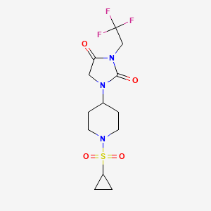 1-[1-(Cyclopropanesulfonyl)piperidin-4-yl]-3-(2,2,2-trifluoroethyl)imidazolidine-2,4-dione