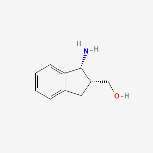 molecular formula C10H13NO B2914867 (顺式-1-氨基-茚满-2-基)-甲醇 CAS No. 55270-04-7