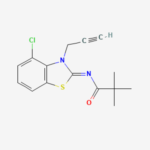 (Z)-N-(4-chloro-3-(prop-2-yn-1-yl)benzo[d]thiazol-2(3H)-ylidene)pivalamide