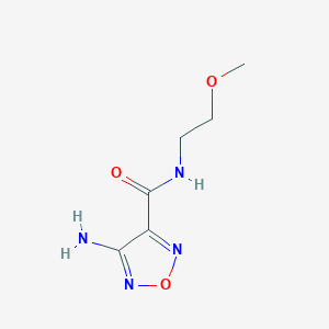 molecular formula C6H10N4O3 B2914873 4-Amino-N-(2-methoxyethyl)-1,2,5-oxadiazole-3-carboxamide CAS No. 361374-58-5
