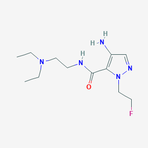 molecular formula C12H22FN5O B2914875 4-Amino-N-[2-(diethylamino)ethyl]-1-(2-fluoroethyl)-1H-pyrazole-5-carboxamide CAS No. 2101197-39-9