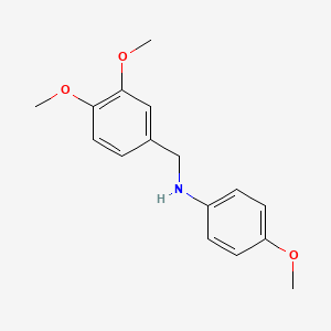 molecular formula C16H19NO3 B2914876 N-(3,4-dimethoxybenzyl)-4-methoxyaniline CAS No. 82376-73-6