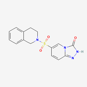 molecular formula C15H14N4O3S B2914880 6-(3,4-二氢异喹啉-2(1H)-基磺酰基)[1,2,4]三唑并[4,3-a]吡啶-3(2H)-酮 CAS No. 1291859-10-3