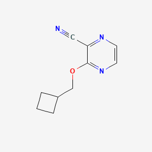 molecular formula C10H11N3O B2914885 3-(Cyclobutylmethoxy)pyrazine-2-carbonitrile CAS No. 2196213-85-9