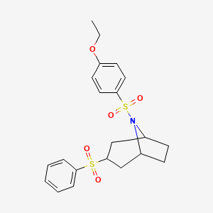 (1R,5S)-8-((4-ethoxyphenyl)sulfonyl)-3-(phenylsulfonyl)-8-azabicyclo[3.2.1]octane
