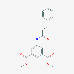 molecular formula C19H19NO5 B291489 Dimethyl 5-[(3-phenylpropanoyl)amino]isophthalate 