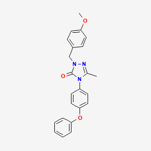 molecular formula C23H21N3O3 B2914890 2-(4-methoxybenzyl)-5-methyl-4-(4-phenoxyphenyl)-2,4-dihydro-3H-1,2,4-triazol-3-one CAS No. 860789-23-7