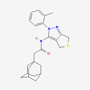 2-(1-adamantyl)-N-[2-(2-methylphenyl)-4,6-dihydrothieno[3,4-c]pyrazol-3-yl]acetamide