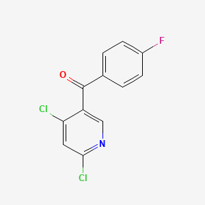 molecular formula C12H6Cl2FNO B2914894 (4,6-Dichloro-3-pyridinyl)(4-fluorophenyl)methanone CAS No. 862170-55-6
