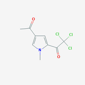 molecular formula C9H8Cl3NO2 B2914904 1-(4-acetyl-1-methyl-1H-pyrrol-2-yl)-2,2,2-trichloroethan-1-one CAS No. 338753-30-3
