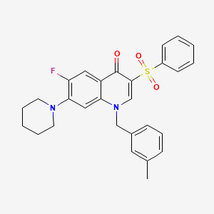 6-fluoro-1-(3-methylbenzyl)-3-(phenylsulfonyl)-7-piperidin-1-ylquinolin-4(1H)-one