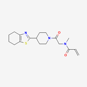 N-Methyl-N-[2-oxo-2-[4-(4,5,6,7-tetrahydro-1,3-benzothiazol-2-yl)piperidin-1-yl]ethyl]prop-2-enamide