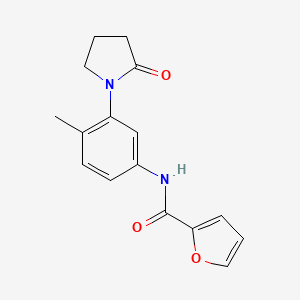 molecular formula C16H16N2O3 B2914922 N-(4-methyl-3-(2-oxopyrrolidin-1-yl)phenyl)furan-2-carboxamide CAS No. 941889-84-5