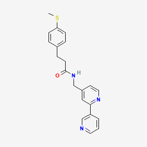 molecular formula C21H21N3OS B2914926 N-([2,3'-bipyridin]-4-ylmethyl)-3-(4-(methylthio)phenyl)propanamide CAS No. 1903495-13-5