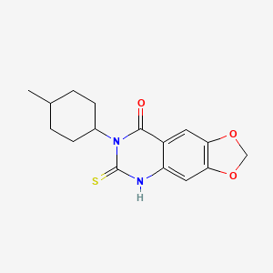 7-(4-methylcyclohexyl)-6-sulfanylidene-5H-[1,3]dioxolo[4,5-g]quinazolin-8-one