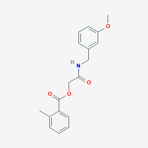 2-((3-Methoxybenzyl)amino)-2-oxoethyl 2-methylbenzoate