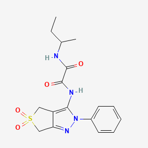 molecular formula C17H20N4O4S B2914934 N-(sec-butyl)-N'-(5,5-dioxido-2-phenyl-2,6-dihydro-4H-thieno[3,4-c]pyrazol-3-yl)ethanediamide CAS No. 946261-88-7