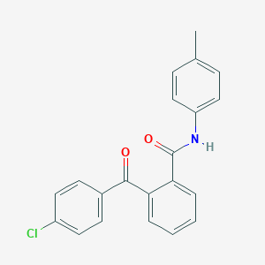 molecular formula C21H16ClNO2 B291494 2-(4-chlorobenzoyl)-N-(4-methylphenyl)benzamide 