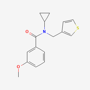 molecular formula C16H17NO2S B2914955 N-cyclopropyl-3-methoxy-N-(thiophen-3-ylmethyl)benzamide CAS No. 1234887-12-7