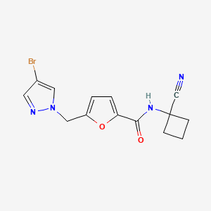 5-[(4-bromo-1H-pyrazol-1-yl)methyl]-N-(1-cyanocyclobutyl)furan-2-carboxamide