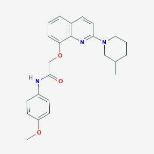 N-(4-methoxyphenyl)-2-((2-(3-methylpiperidin-1-yl)quinolin-8-yl)oxy)acetamide